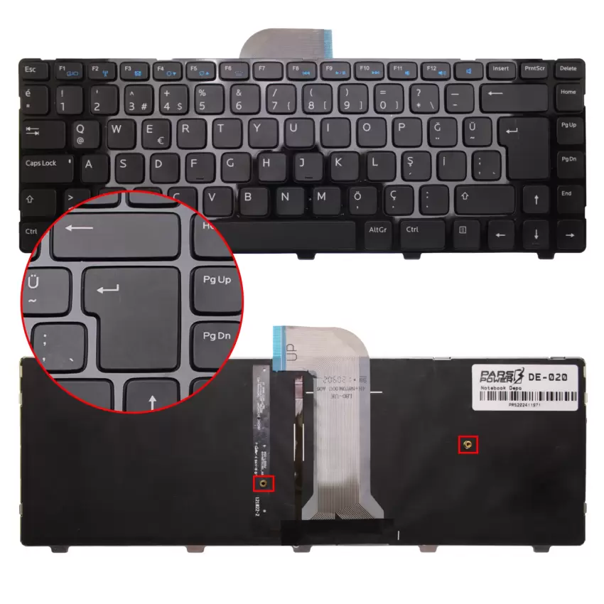 Dell 0RNN5P, 0X48YG Klavye Işıklı (Siyah TR)