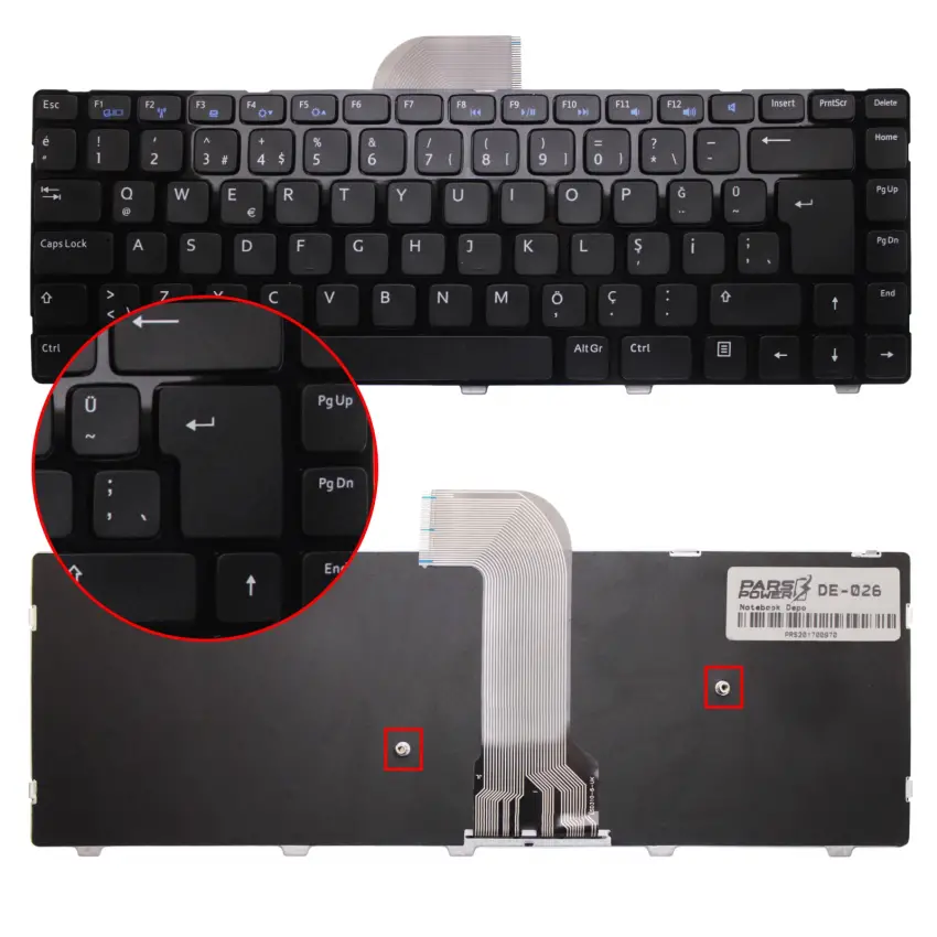 Dell inspiron 3421, 3437, 3660 Klavye (Siyah TR)