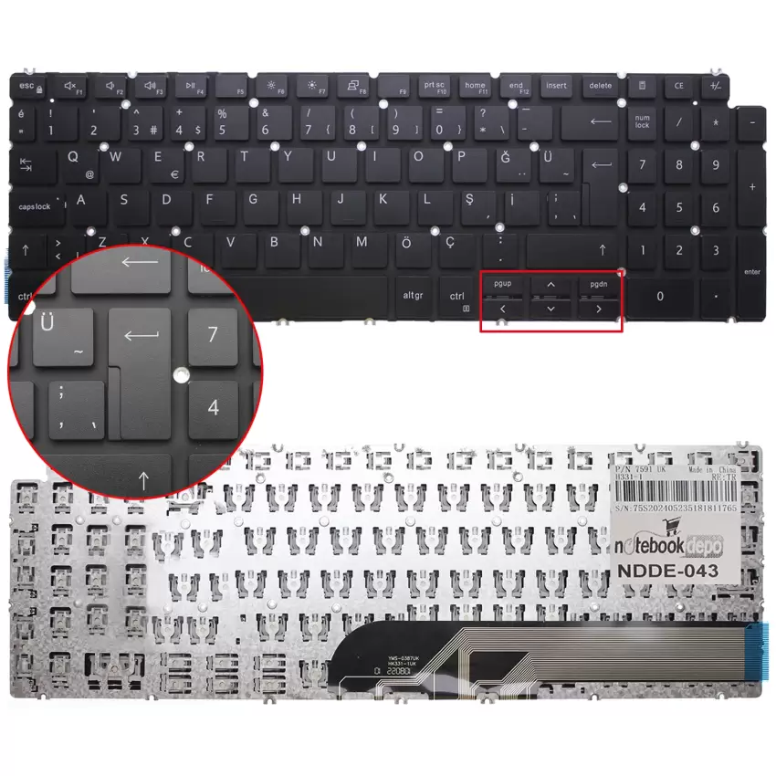 Dell Latitude 3510 P101F, P101F002 Klavye (Siyah TR)