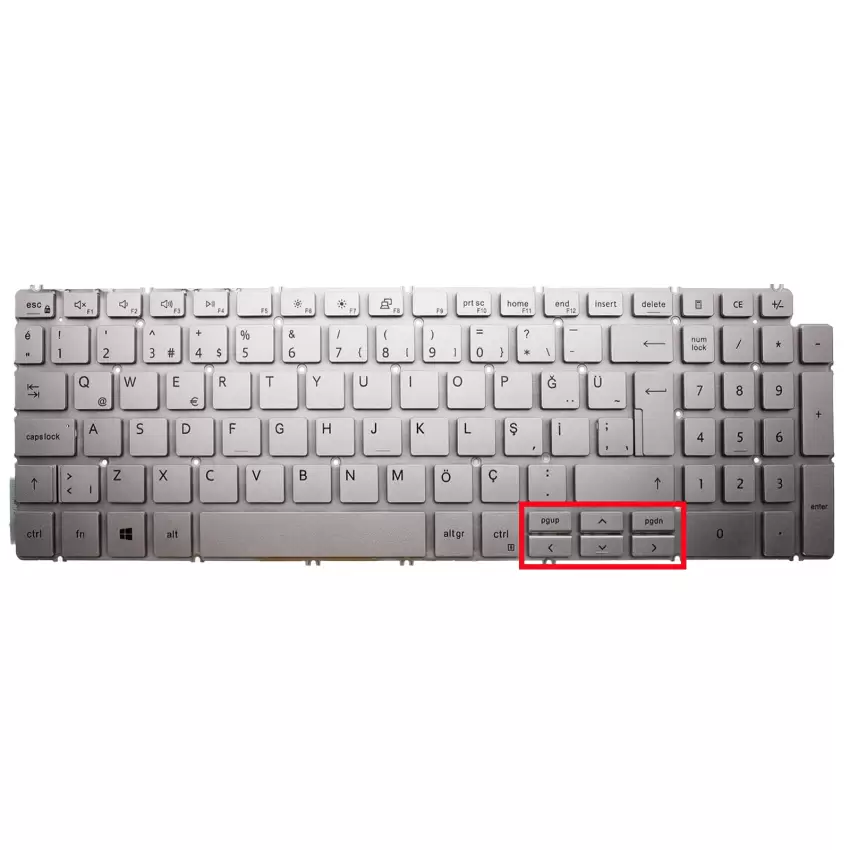 Dell Latitude 3510 P101F, P101F002 Klavye (Gümüş TR)
