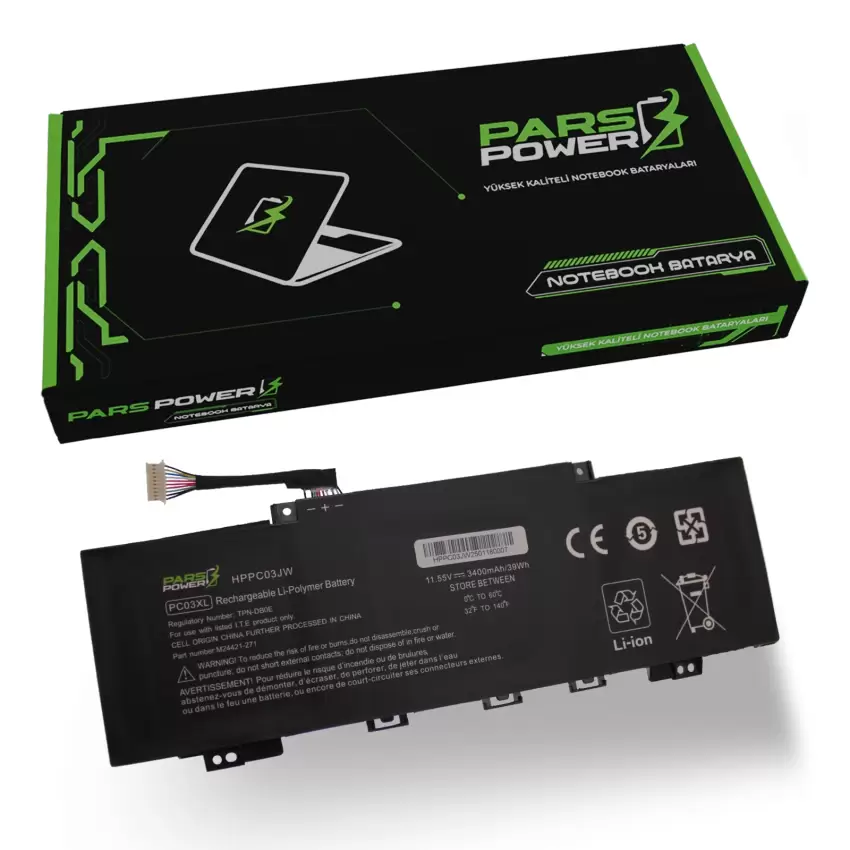 Hp PC03043XL, PCO3043XL Batarya - Pil (Pars Power)
