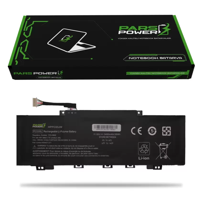 Hp PC03043XL, PCO3043XL Batarya - Pil (Pars Power)