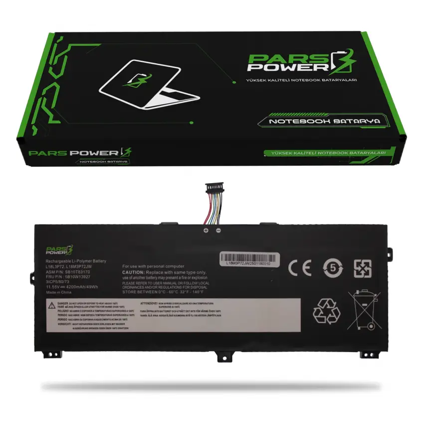Lenovo ThinkPad Yoga X390, L18M3P72 Batarya - Pil (Pars Power)