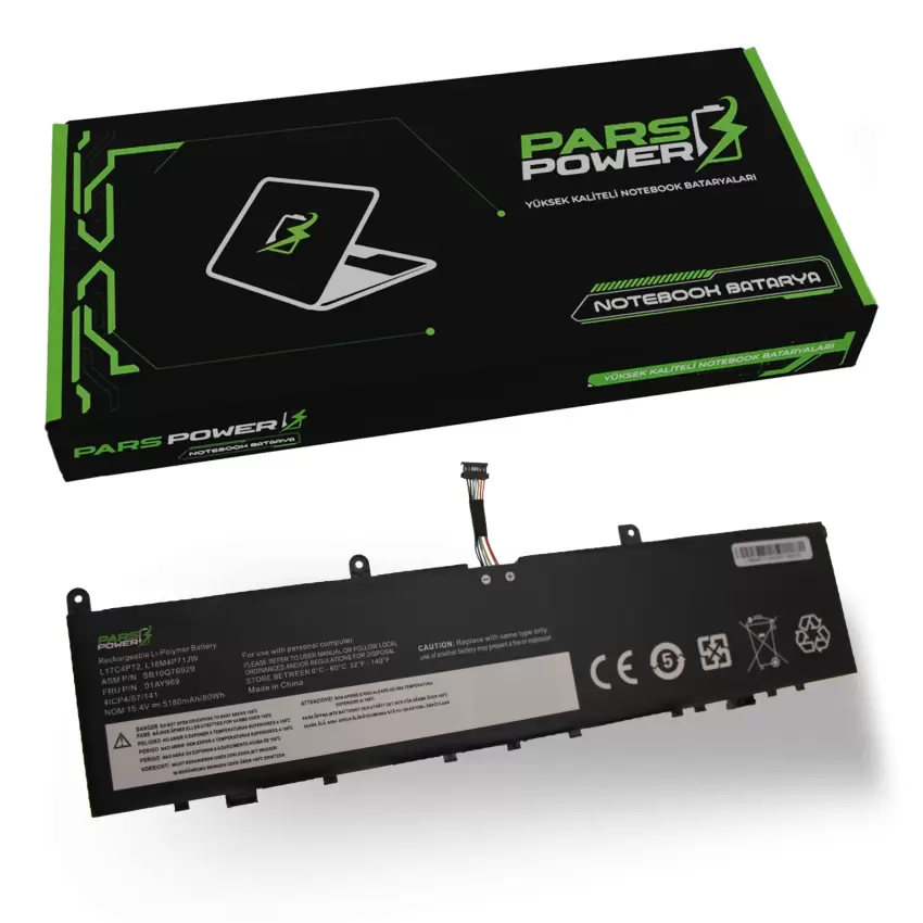 Lenovo ThinkPad P1 1st Gen Batarya - Pil (Pars Power)