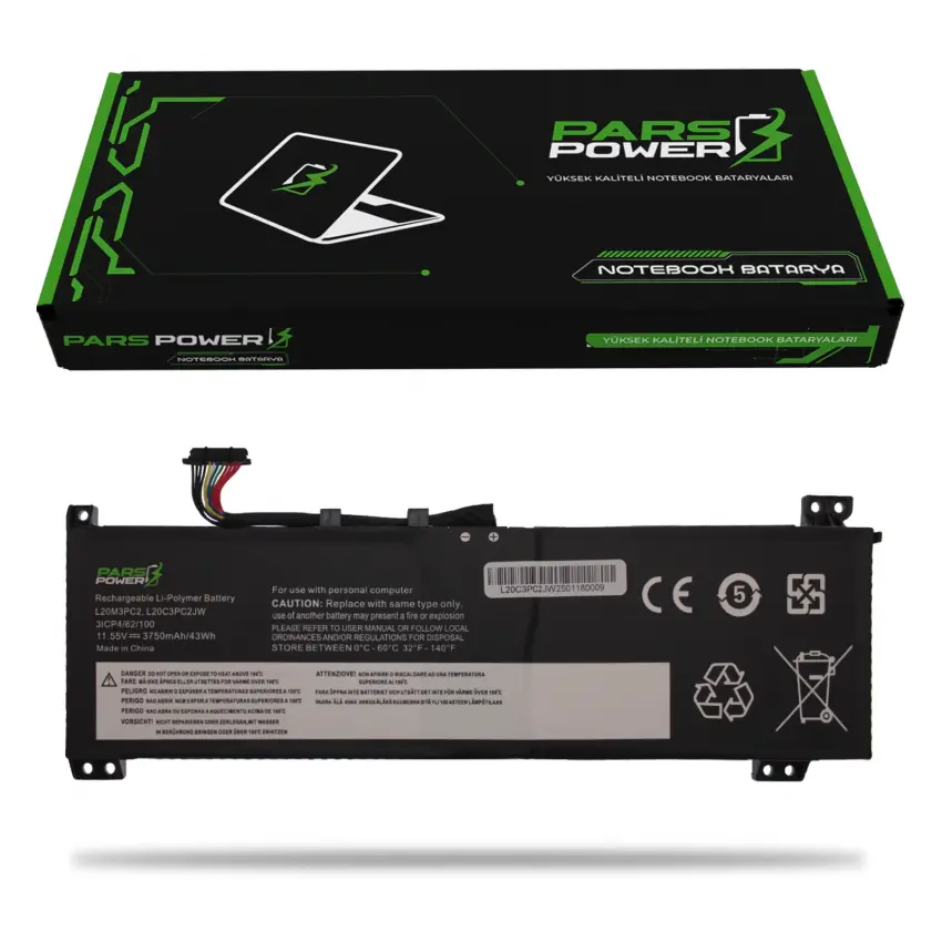 Lenovo IdeaPad Gaming 3 82K200JXTX Batarya - Pil (Pars Power)