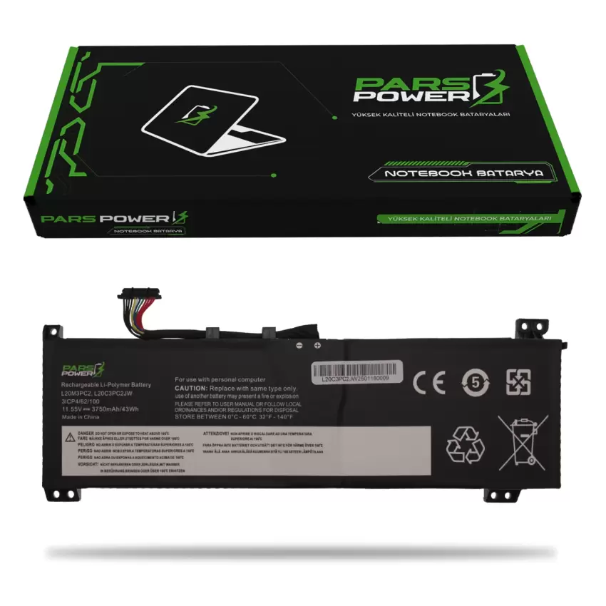 Lenovo L20D4PC0, L20L4PC0 Batarya - Pil (Pars Power)