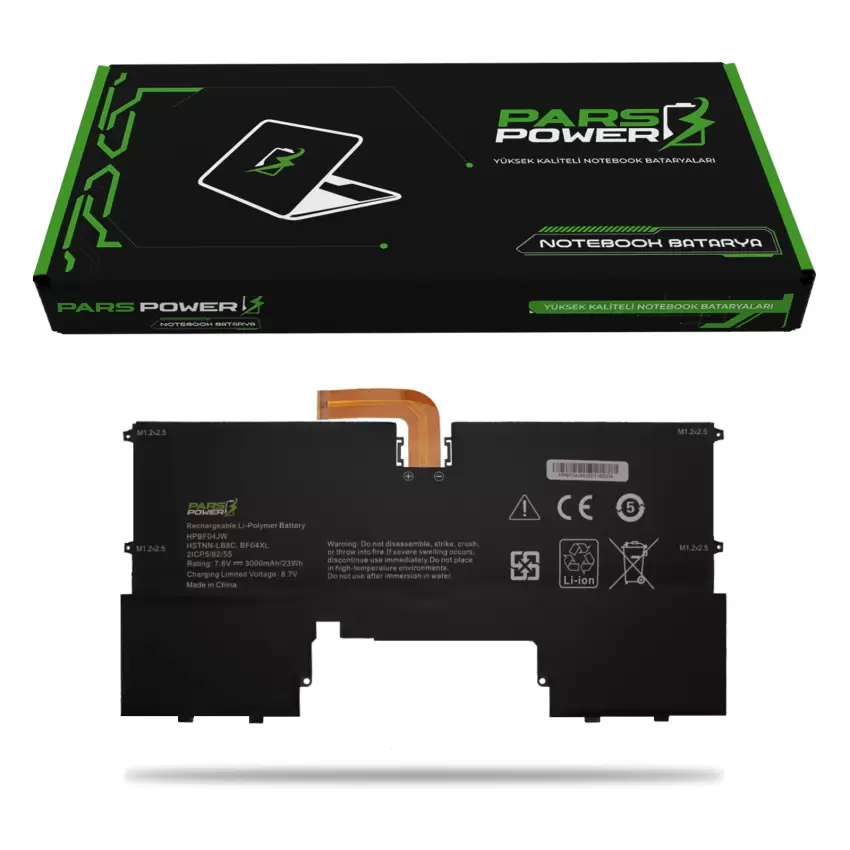 HP Spectre TPN-C132, ICP2/83/127, ICP5/58/87 Batarya - Pil (Pars Power)