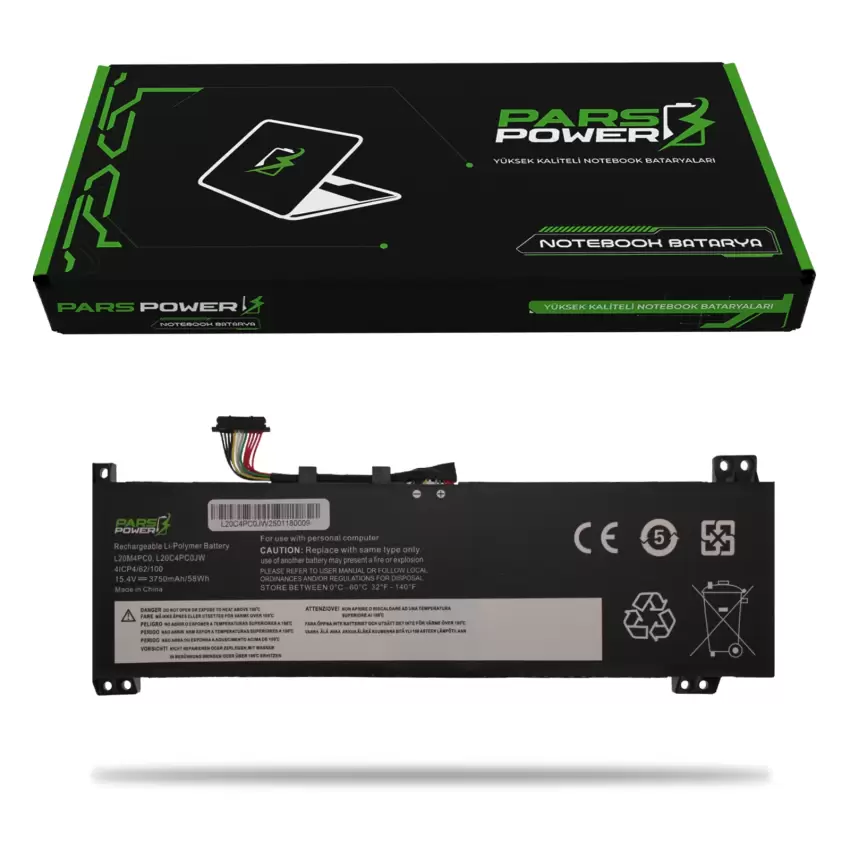 Lenovo L20D4PC0, L20L4PC0 Batarya - Pil (Pars Power)