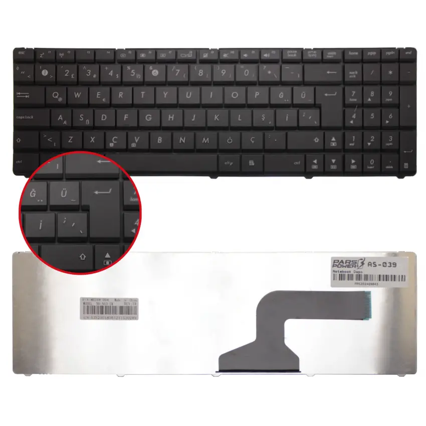 Asus 04GNV32KUS01-3, 04GNV33KTU00-3 Notebook Klavye (Siyah TR)