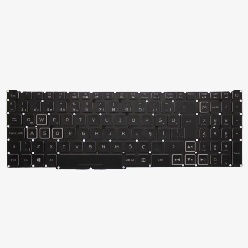 Acer Nitro 5 AN515-46-R5X8, AN515-46-R5XN Klavye Işıklı (Siyah TR)