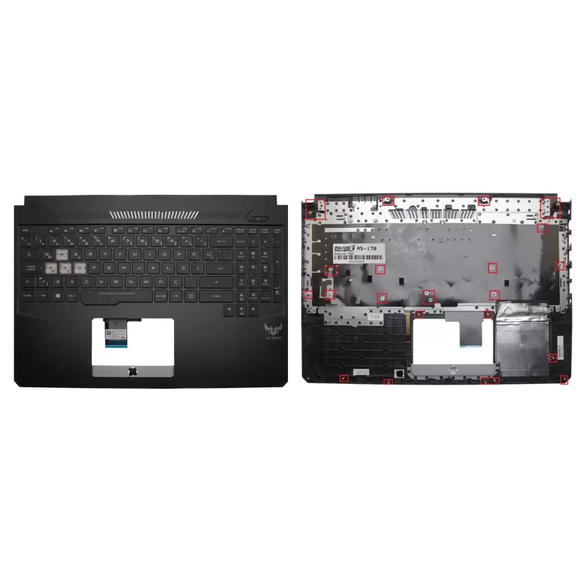 Asus TUF Gaming FX505DT-BQ180 Klavye RGB Işıklı (Siyah TR)