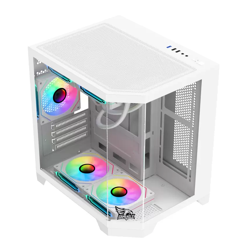 Gameagle Edge Compact 3 Argb Fanlı Oyuncu Pc Kasası 750W 80+ Plus Bronz Powerlı Sıvı Soğutmalı (Beyaz)
