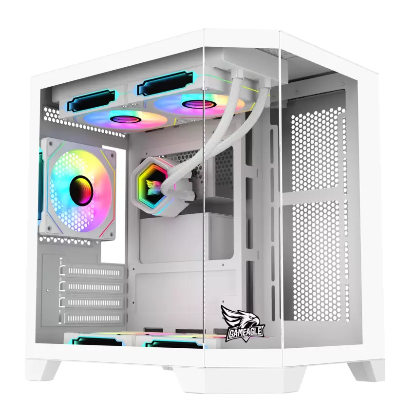 Gameagle Edge Compact 3 Argb Fanlı Gamer Pc Kasası 750W 80+ Plus Bronz Powerlı Sıvı Soğutmalı (Beyaz)