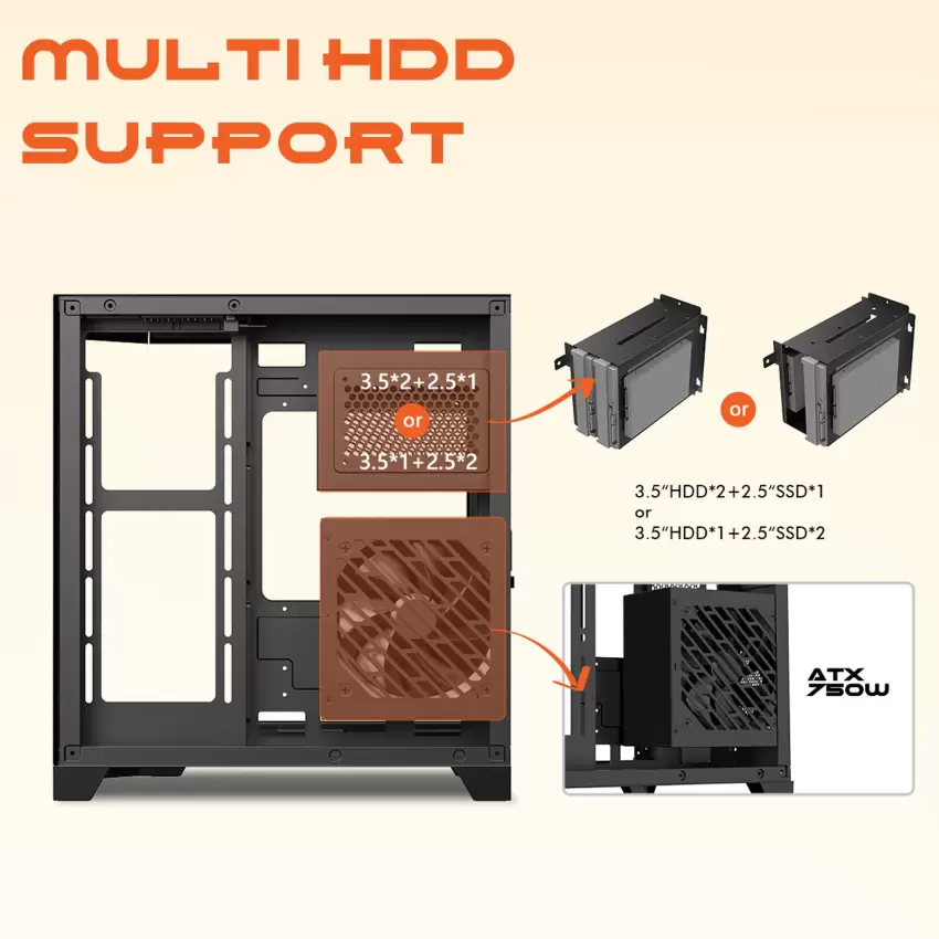 Gameagle Edge Compact 3 Argb Fanlı Oyuncu Pc Kasası (Siyah)
