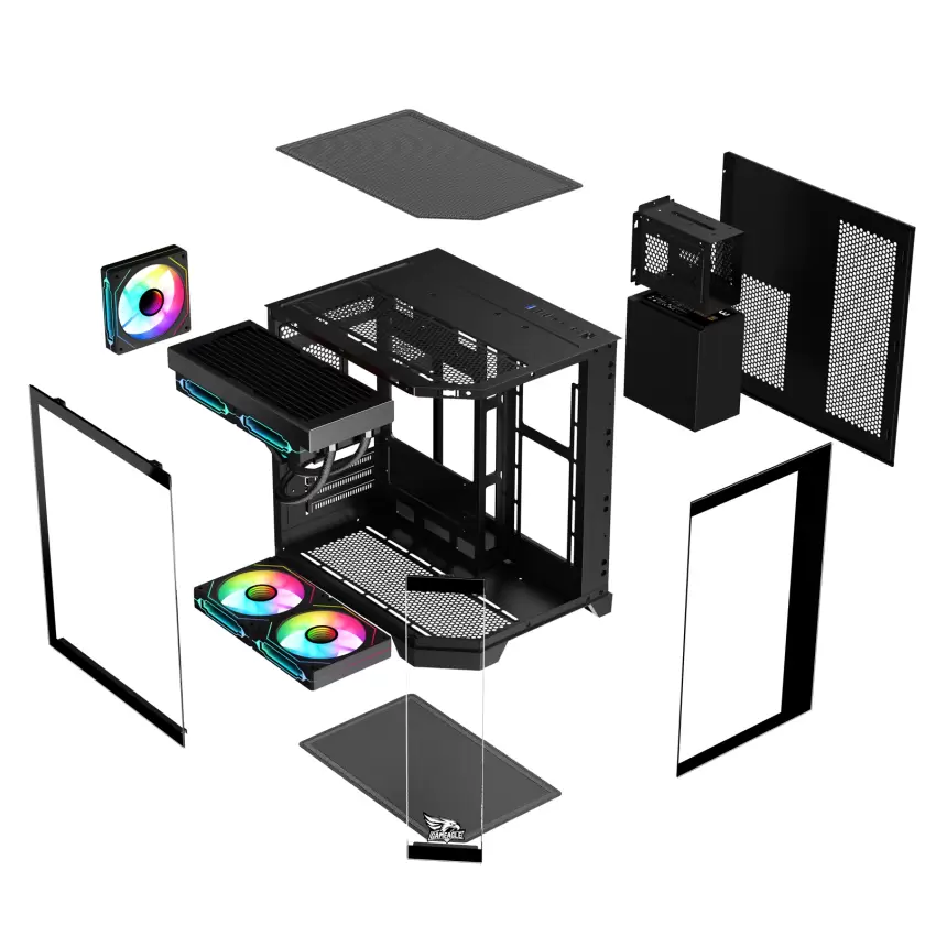 Gameagle Edge Compact 3 Argb Fanlı Oyuncu Pc Kasası 750W 80+ Plus Bronz Powerlı (Siyah)