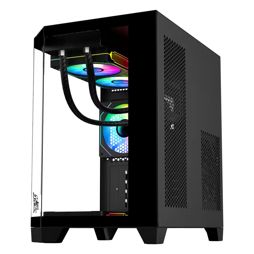 Gameagle Edge Compact 3 Argb Fanlı Oyuncu Pc Kasası 750W 80+ Plus Bronz Powerlı Sıvı Soğutmalı (Siyah)