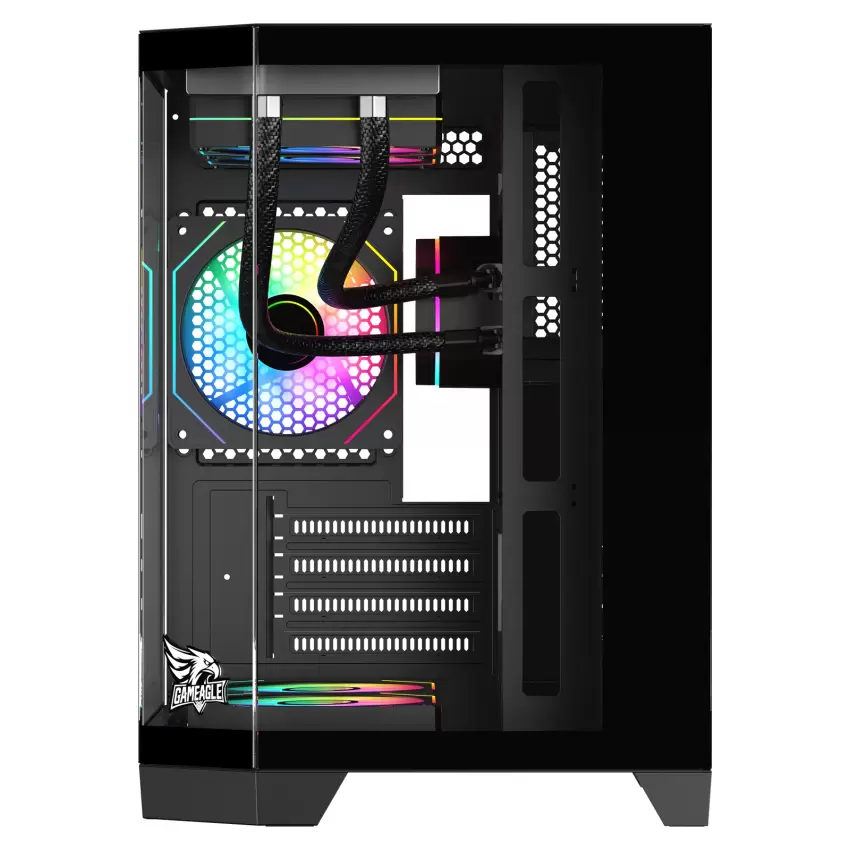 Gameagle Edge Compact 3 Argb Fanlı Oyuncu Pc Kasası 750W 80+ Plus Bronz Powerlı Sıvı Soğutmalı (Siyah)