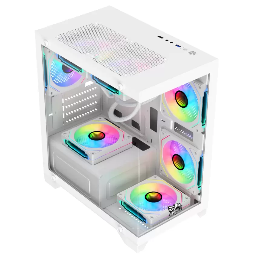 Gameagle Tornado 5 Argb Fanlı Oyuncu Pc Kasası (Beyaz)