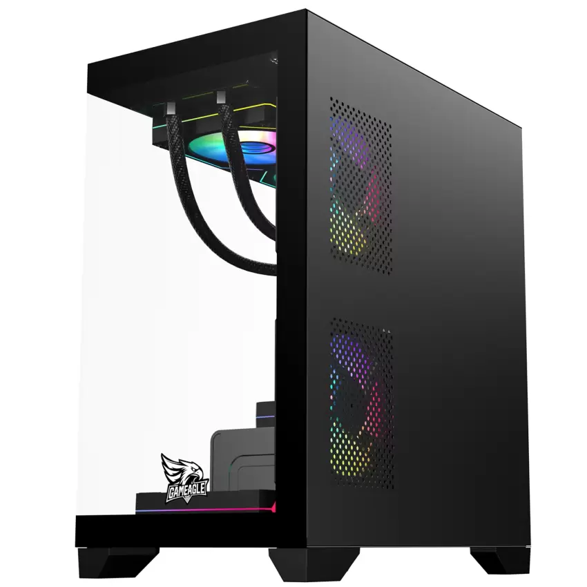 Gameagle Tornado 5 Argb Fanlı Oyuncu Pc Kasası 750W 80+ Plus Bronz Powerlı Sıvı Soğutmalı (Siyah)