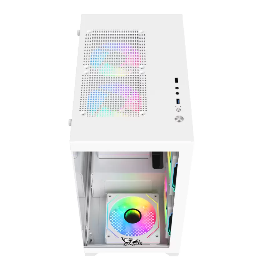 Gameagle Tornado 5 Argb Fanlı Gamer Pc Kasası 750W 80+ Plus Bronz Powerlı Sıvı Soğutmalı (Beyaz)