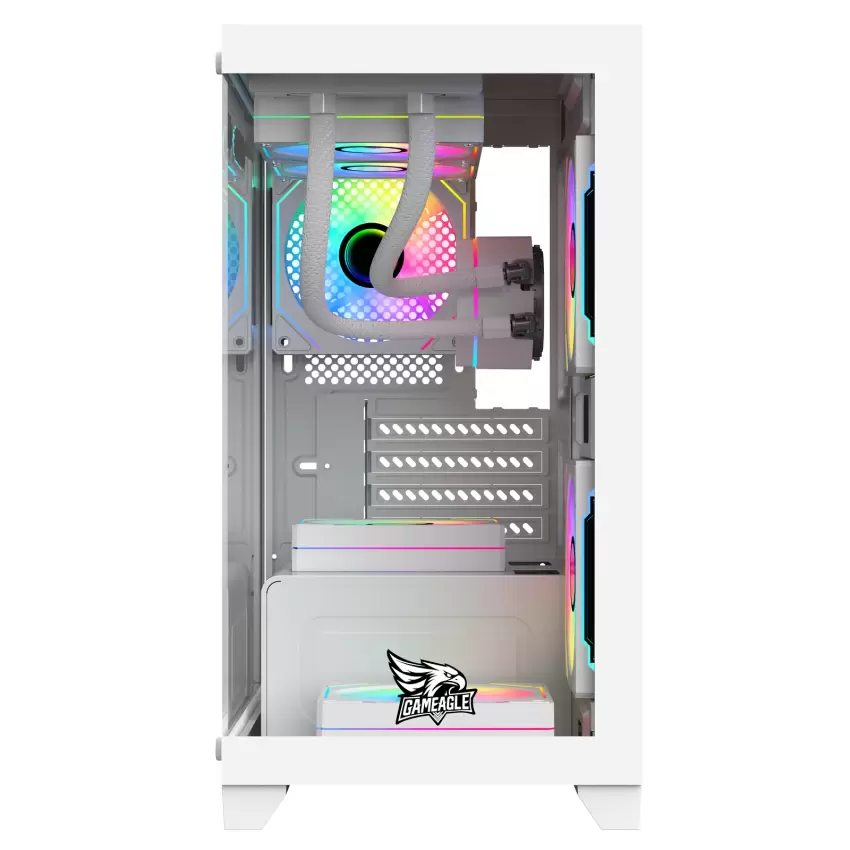 Gameagle Tornado 5 Argb Fanlı Gamer Pc Kasası 750W 80+ Plus Bronz Powerlı Sıvı Soğutmalı (Beyaz)