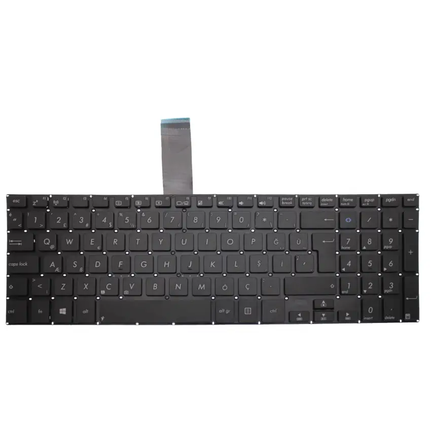 Asus A56, K56, S56, R505 Notebook Klavye (Siyah TR)
