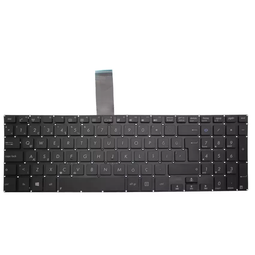 Asus A56CA, K56CA, S56CA, R505CA Notebook Klavye (Siyah TR)
