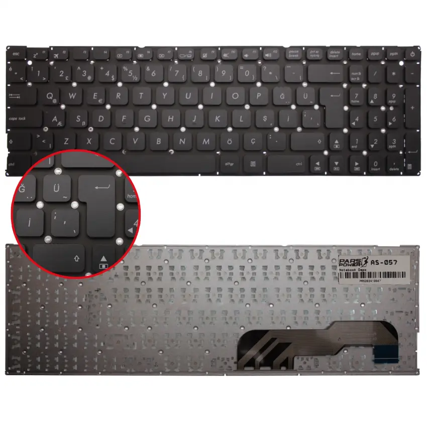 Asus X541UV-XX369T, X541UV-XX738T Notebook Klavye (Siyah TR)