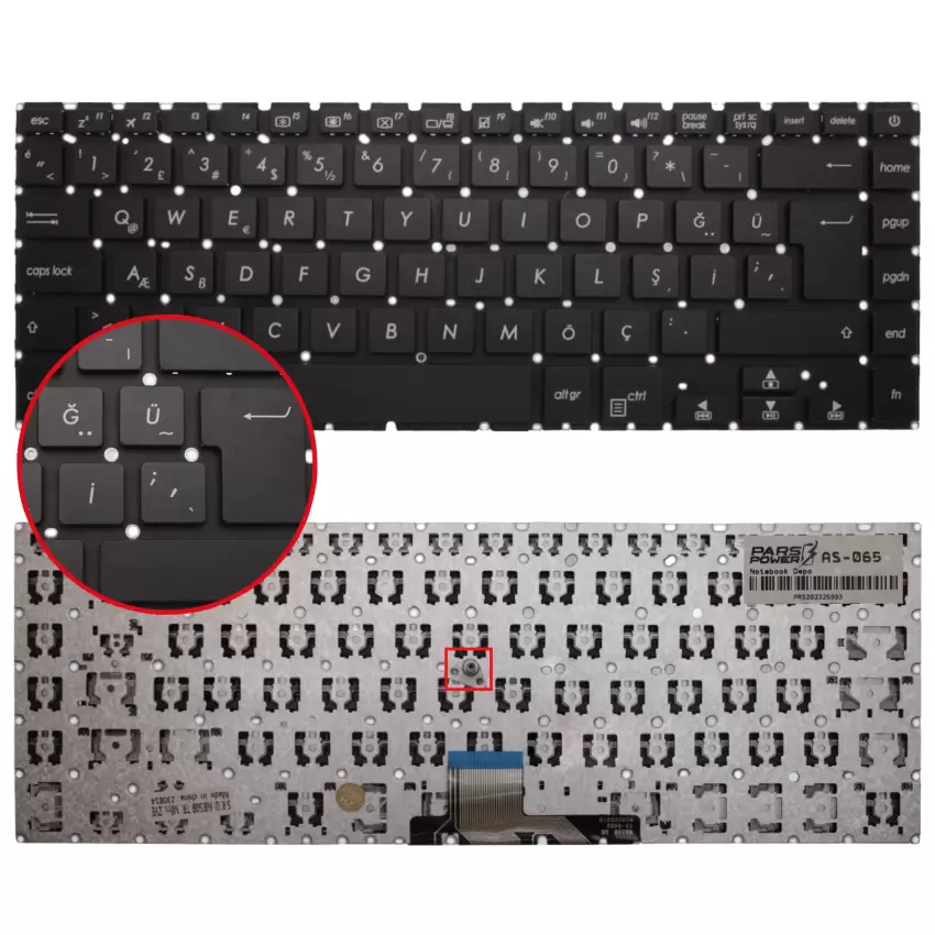 Asus S510UN-BQ133T, S510UQ-BQ262T Notebook Klavye (Siyah TR)