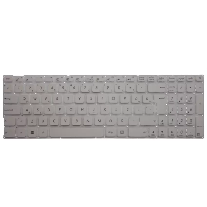 Asus X541S, X541SA, X541SC, X541U Notebook Klavye (Beyaz TR)