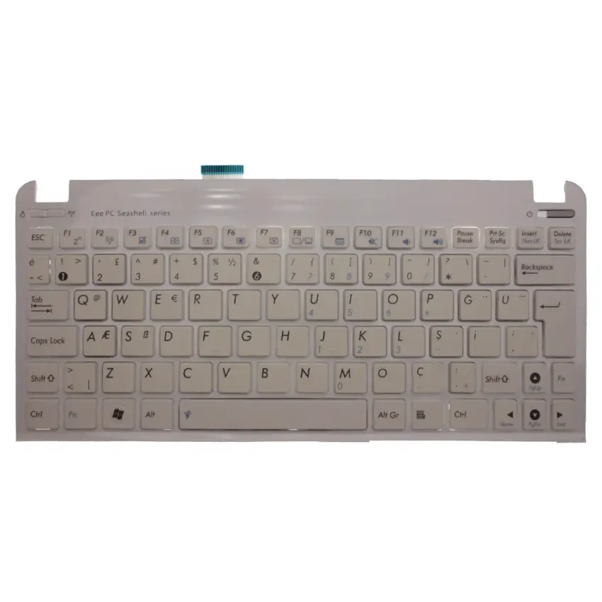 Asus Eee Pc 1016, 1016P, 1016PT, 1018P, 1018PB Notebook Klavye (Beyaz - Çerçeveli TR)