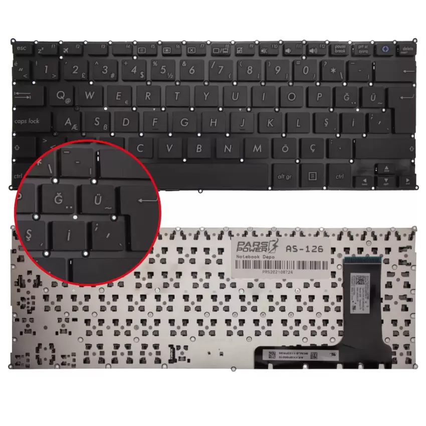 Asus VivoBook Flip TP201S, TP201SA Klavye (Siyah TR)