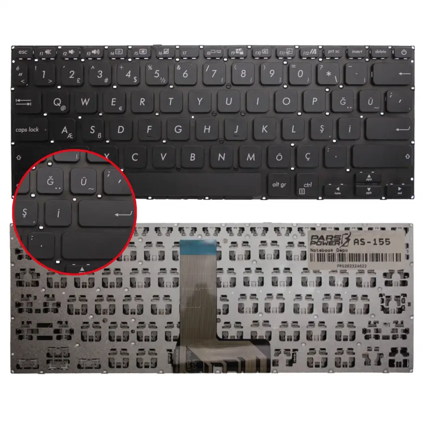 Asus VivoBook 14 X409FJ, X409FA, X409DJ Klavye (Siyah TR)