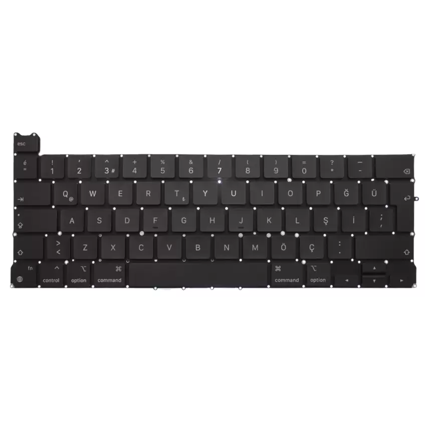 Apple MacBook Pro 13 M1 A2338 2020 Klavye Işıklı (Siyah TR)