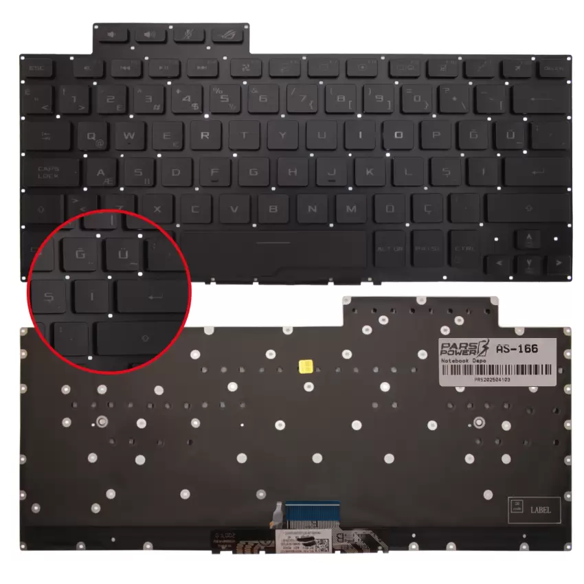 Asus ROG Zephyrus Klavye Işıklı (Siyah TR)