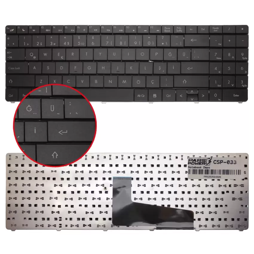 Casper Twh Notebook Klavye (Siyah TR)