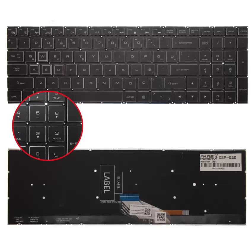 Casper Excalibur AENL5U00010 Klavye Işıklı (Siyah TR)
