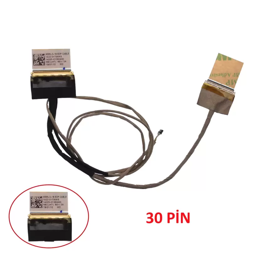 Asus X554LN, X554LP, X554LA, X554LD Lcd - Ekran Data Flex Kablo