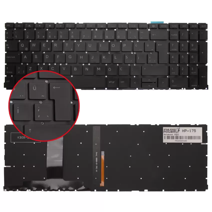 HP ProBook 455 G9 (6S6X4EA) Klavye Işıklı (Siyah TR)