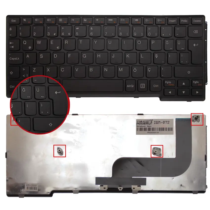 Lenovo ideaPad s210 Type 80AN Klavye (Siyah TR)