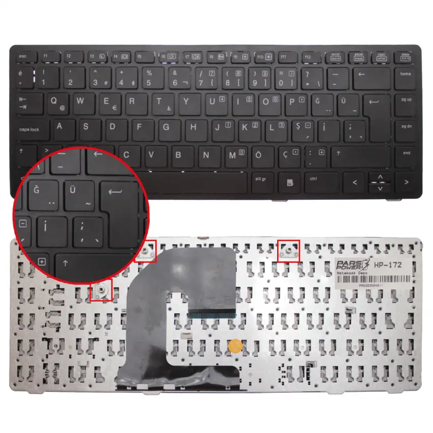 HP EliteBook 8470w B5W63AW, LY541EA Klavye (Siyah TR)