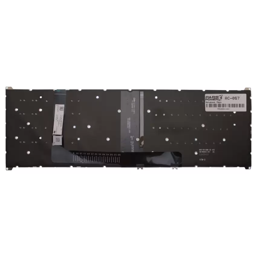 Acer Aspire 3 A315-510P-3905, A315-510P-3920 Klavye Işıklı (Siyah TR)