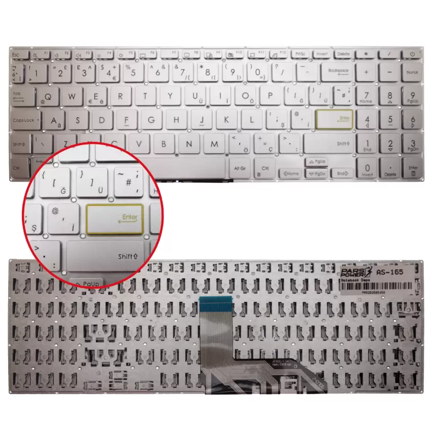 Asus AS-165 Klavye (Gümüş TR)