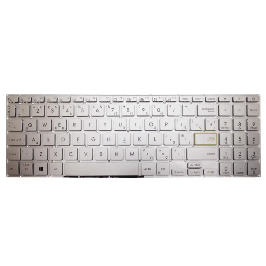 Asus Vivobook 15 K513EP-L1556T Klavye (Gümüş TR)