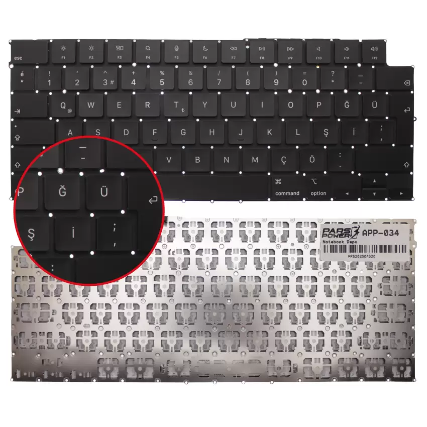 Apple MacBook Air 13 A2681 EMC 4074 Klavye (Siyah TR)