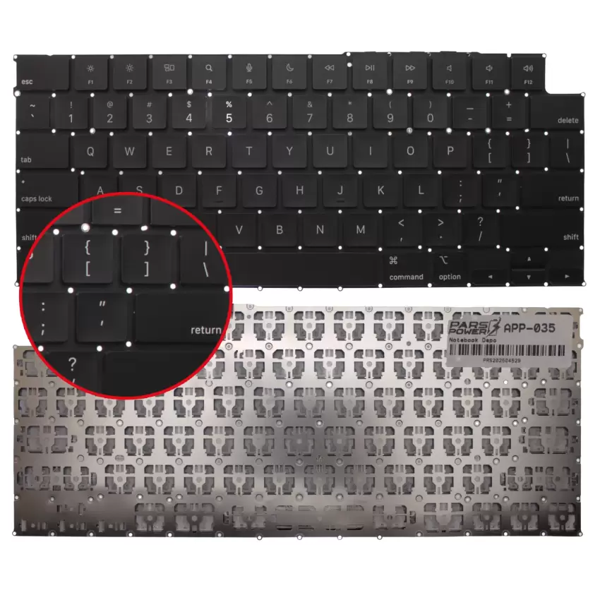 Apple MacBook Air A3113 EMC8611 Klavye (Siyah US)