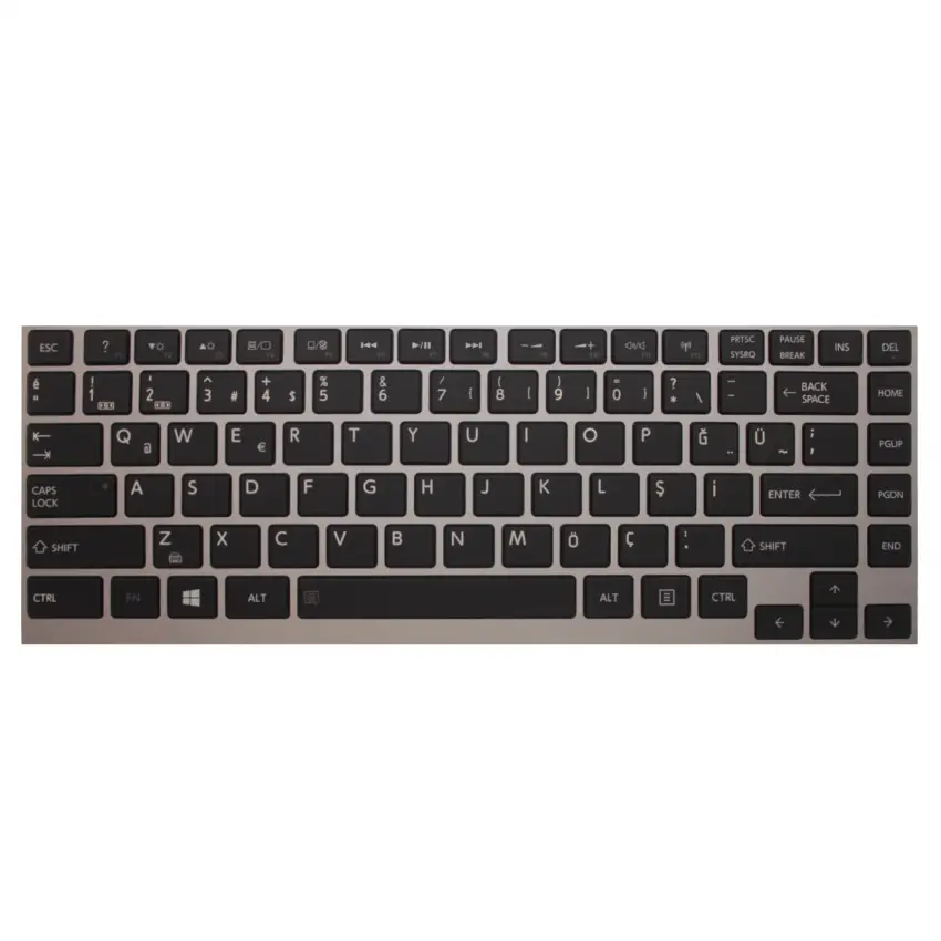 Toshiba Satellite U840W-C9S Notebook Klavye Işıklı (Siyah TR)