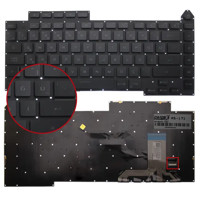Asus Rog Strix G15 G513 Serisi Klavye Işıklı (Siyah TR)