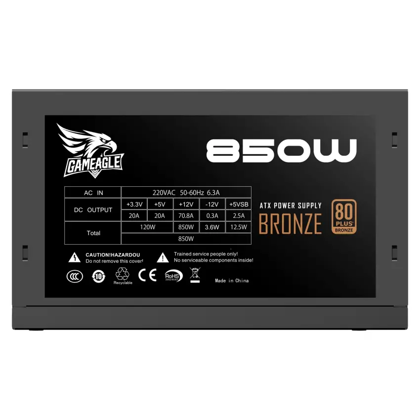 Gameagle 850W 80+ Bronz Power Psu (Siyah)