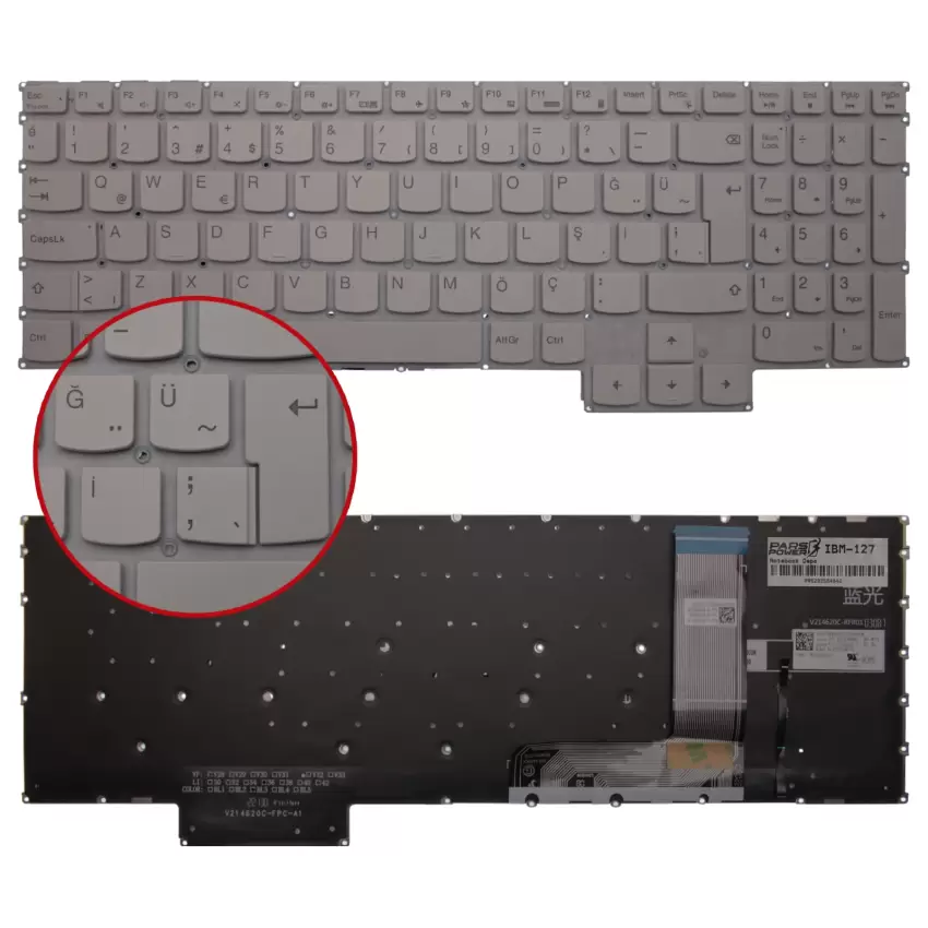 Lenovo LOQ 15IRH8 82XV Serisi Klavye Işıklı (Beyaz TR)